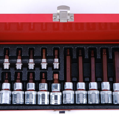 Επεξεργασία ακρίβειας S2 18pcs Steel Box Bits Set για ηλεκτρικά εργαλεία χειρός