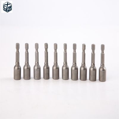Φυσικό φινίρισμα CRV υλικό 6.35 Έξαγωνός 10mm*48mm*10PC Strong Magnetic Nut Driver Set
