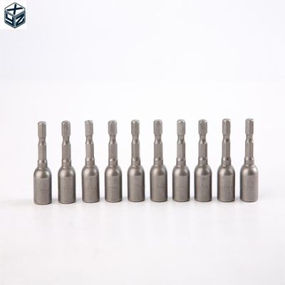 Υλικό CRV 6.35 Έκταγωνός 10mm*42mm*10PC Μαγνητικός οδηγός καρυδιού για ισχυρό μαγνητικό