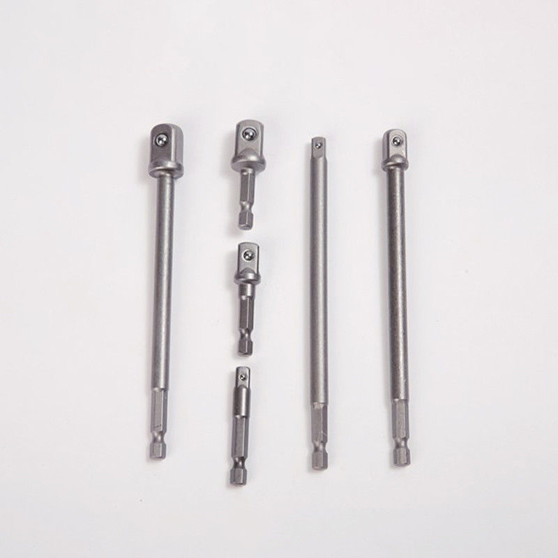 CRV υλικό Ασημένιο 1/4' 150MM 6&quot; 2&quot; Socket Adapter Set Χειροκίνητο / Ηλεκτρικό εργαλείο συμβατό