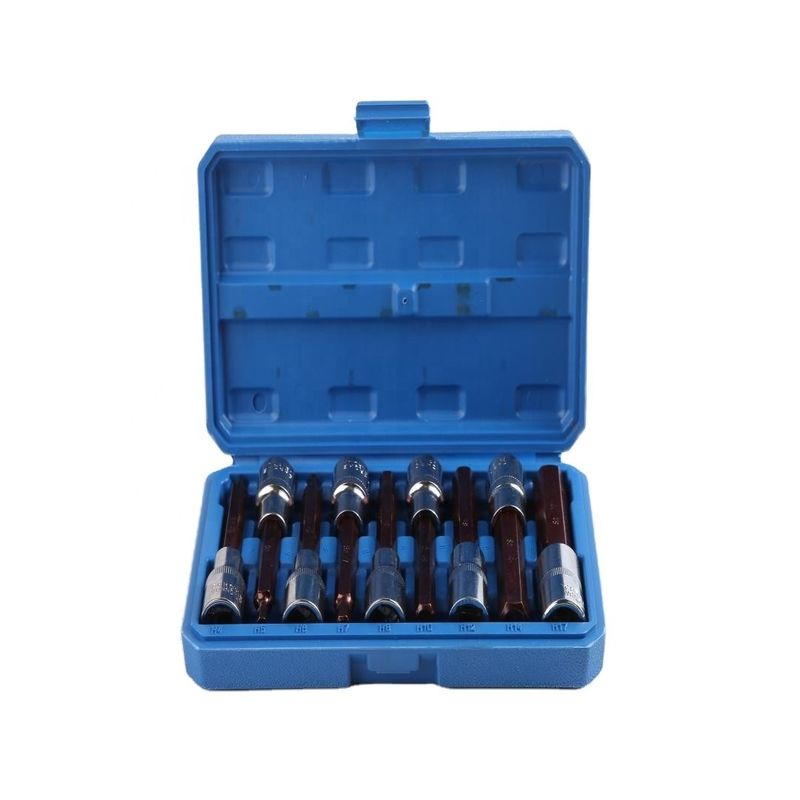 Τύπος H 100MM 9pcs Στερεές και σταθερό Bit Socket Set για το χέρι Ηλεκτρονικό εργαλείο