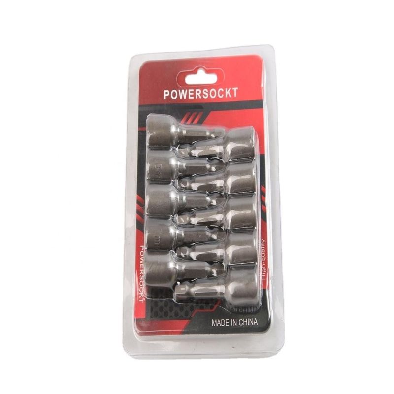 Φυσικό φινίρισμα CRV υλικό 6.35 Έξαγωνός 10mm*48mm*10PC Strong Magnetic Nut Driver Set