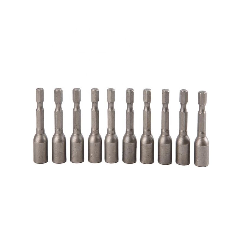 1/4in Drive Μέγεθος CRV υλικό 6.35 Έκταγωνός 9mm*42mm*10PC Strong Μαγνητικός Οδηγός Nut Set