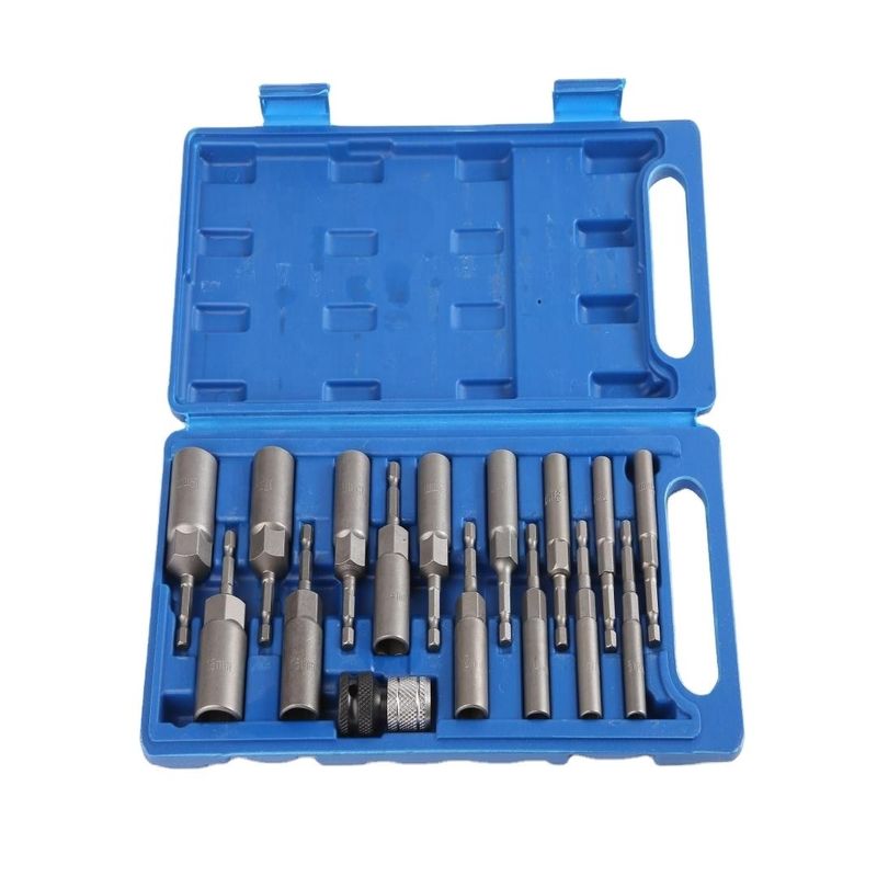 Γενικό Deep 16pcs χειροκίνητο ηλεκτρονικό εργαλείο με υλικό CRV H5.5 έως H19MM Nut Drive